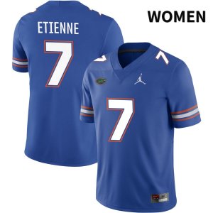 Women's Florida Gators #7 Trevor Etienne NCAA Jordan Brand Royal NIL 2022 Authentic Stitched College Football Jersey PAG5762JD